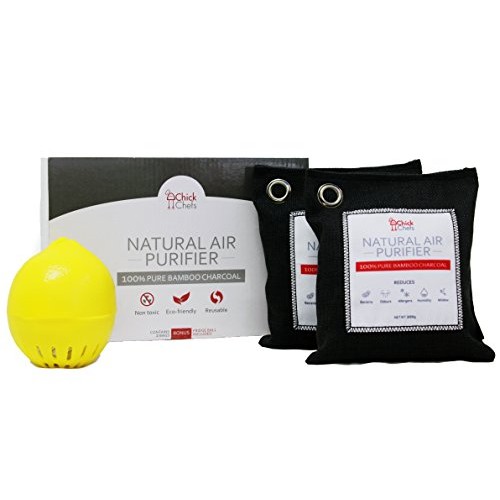 ChickChefs Charcoal Air Purifier Bags - Set of 2 x 200g - Bonus Fridge Purifier Ball - B01M3XJP4O